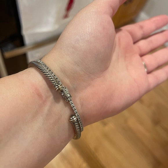 NWT David Yurman Cable Classics Bracelet in Sterling Silver & 18K Rose Gold - Picture 4 of 6